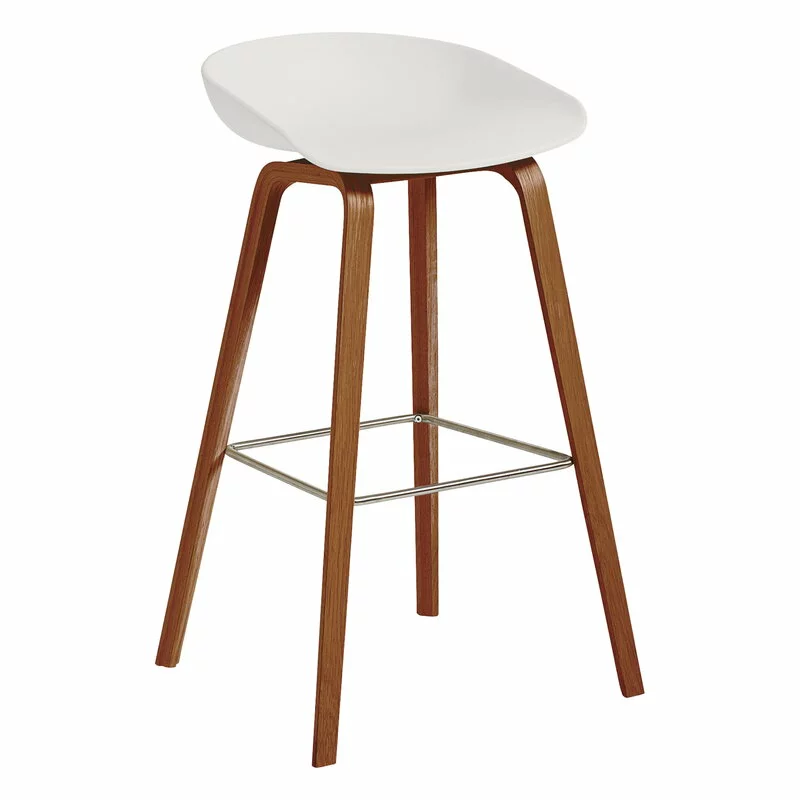 Hay About A Stool AAS32 Eco, 75 Cm, Noce Laccato - Bianco 1 Hay About A Stool AAS32 Eco, 75 Cm, Noce Laccato - Bianco
