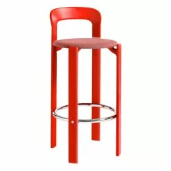 Hay Sedia Da Bar Rey, 75 Cm, Scarlat Red - Rosso Steelcut Trio 636