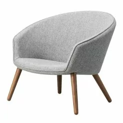 Fredericia Poltrona Ditzel, Grigio Chiaro - Noce Laccato