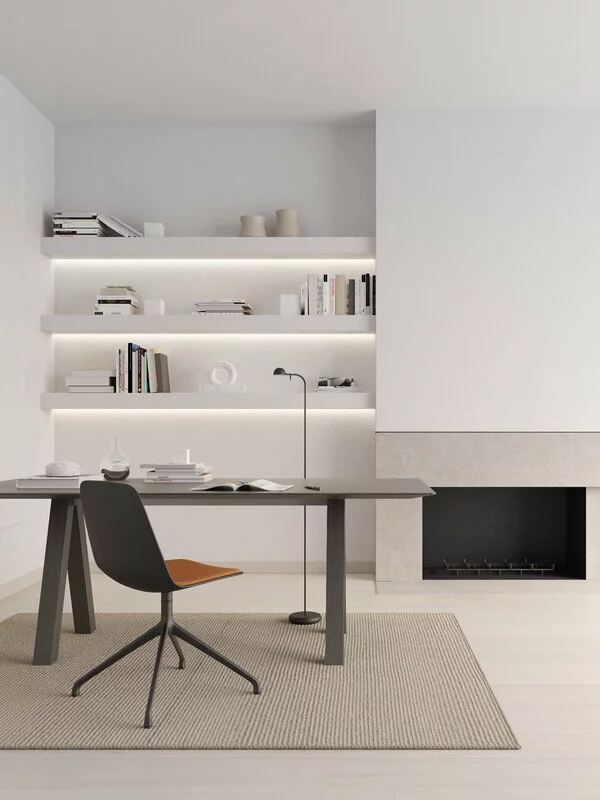 Viccarbe Sedia Maarten, Base A Piramide, Nero - Cuscino Marrone 2 Viccarbe Sedia Maarten, Base A Piramide, Nero - Cuscino Marrone - immagine 2