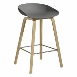 Hay Sgabello About A Stool AAS32, 65 Cm, Rovere Laccato - Grigio