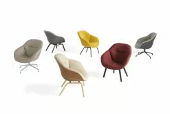 Hay About A Lounge Chair AAL87 Soft, Nero - Lola Yellow -Sedie negozio AAL Soft family