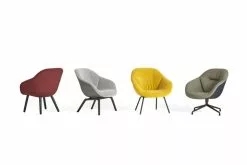 Hay About A Lounge Chair AAL87 Soft, Nero - Lola Yellow -Sedie negozio AAL Soft family 01