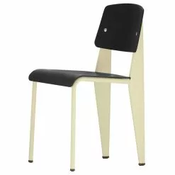 Vitra Sedia Standard SP, Prouvé Blanc Colombe - Deep Black