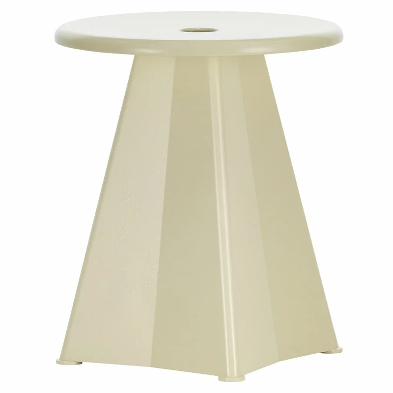 Vitra Sgabello Tabouret Métallique, Prouvé Blanc Colombe 1 Vitra Sgabello Tabouret Métallique, Prouvé Blanc Colombe