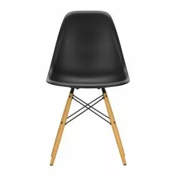 Vitra Sedia Eames DSW, Deep Black - Acero