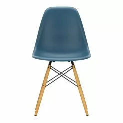 Vitra Sedia Eames DSW, Sea Blue - Acero