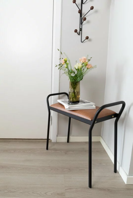 Maze Sgabello Anyone, Nero - Cognac Vintage 5 Maze Sgabello Anyone, Nero - Cognac Vintage - immagine 5