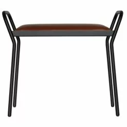 Maze Sgabello Anyone, Nero - Cognac Vintage