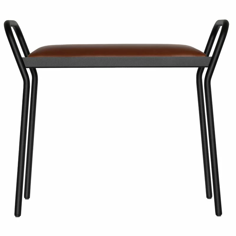 Maze Sgabello Anyone, Nero - Cognac Vintage 1 Maze Sgabello Anyone, Nero - Cognac Vintage