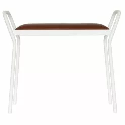 Maze Sgabello Anyone, Bianco - Cognac Vintage