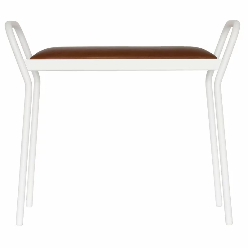 Maze Sgabello Anyone, Bianco - Cognac Vintage 1 Maze Sgabello Anyone, Bianco - Cognac Vintage