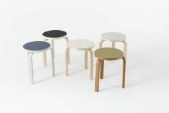 Artek Sgabello Aalto 60, Laminato Bianco 8 Artek Sgabello Aalto 60, Laminato Bianco -Sedie negozio Artek Aalto Stool 60 1