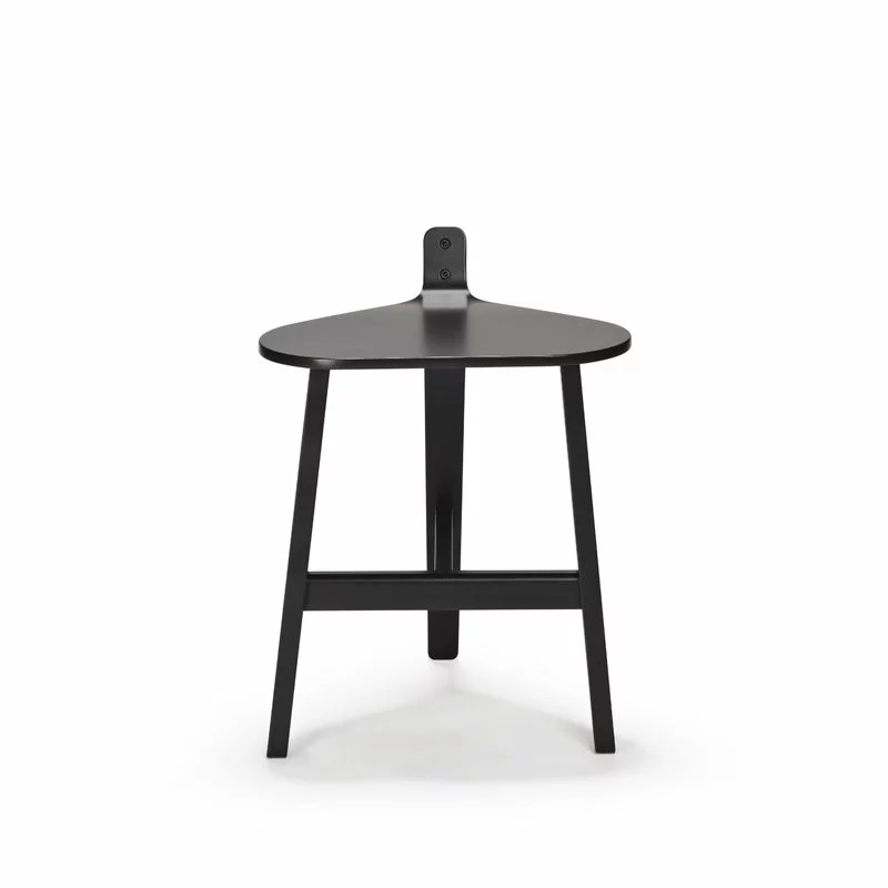 Karakter Sgabello Bronco, Rovere Laccato Nero 2 Karakter Sgabello Bronco, Rovere Laccato Nero - immagine 2