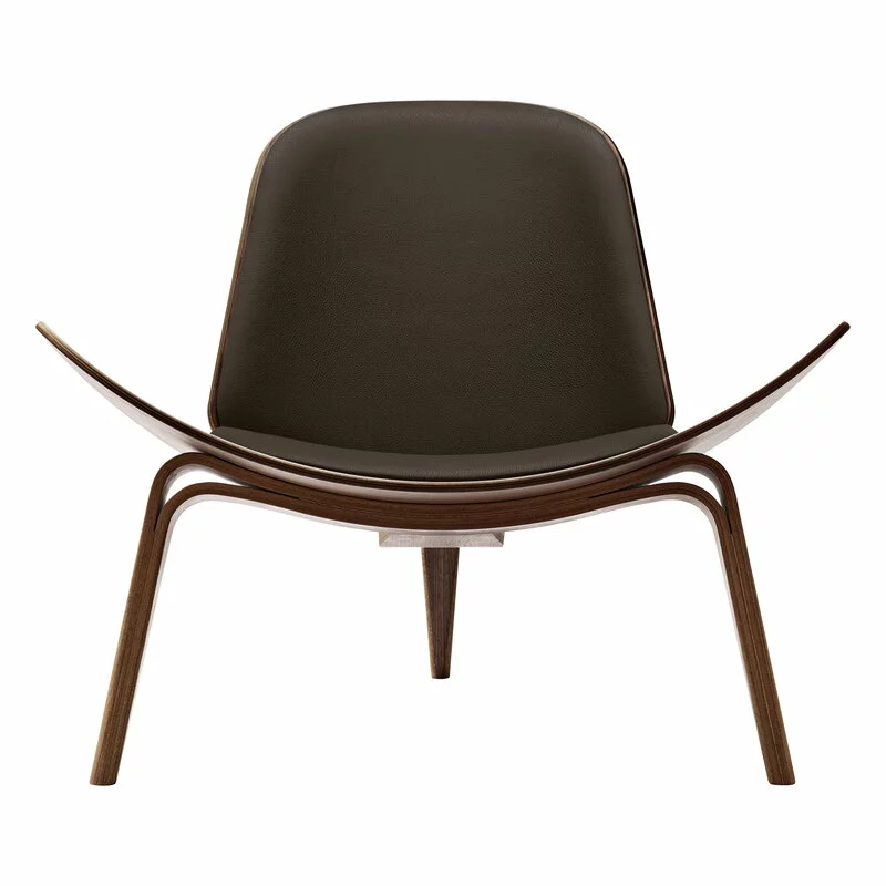 Carl Hansen & Søn Poltrona CH07 Shell, Noce Oliato - Pelle Marrone Scuro Thor 377 1 Carl Hansen & Søn Poltrona CH07 Shell, Noce Oliato - Pelle Marrone Scuro Thor 377