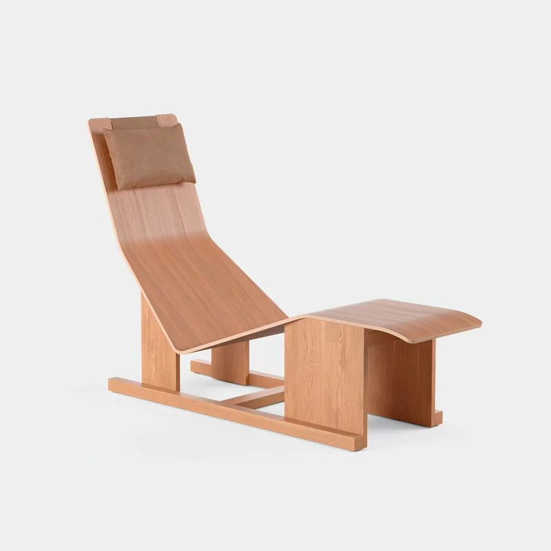 Massproductions Chaise Longue 4 PM, Ciliegio Americano 2 Massproductions Chaise Longue 4 PM, Ciliegio Americano - immagine 2