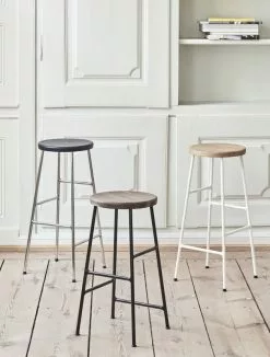 Hay Sgabello Da Bar Cornet, Alto, Bianco Crema - Rovere Oliato -Sedie negozio Cornet Bar Stool