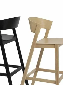 Muuto Sgabello Da Bar Cover 75 Cm, Rovere -Sedie negozio Cover bar stool 75 black oak detail Muuto 5000x6667 hi res