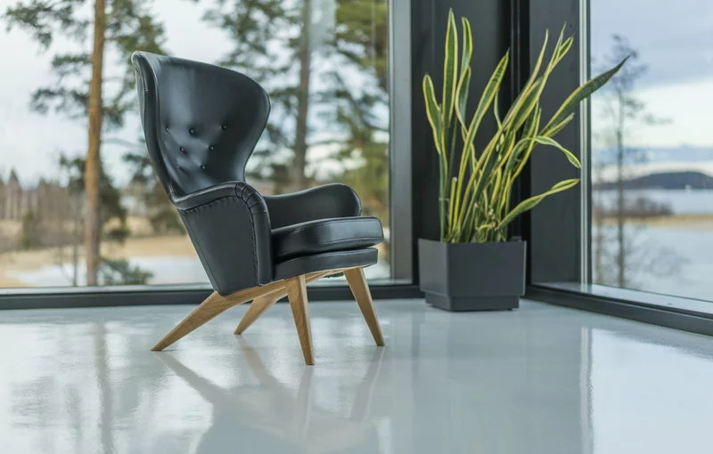 Ornäs Poltrona Siesta, Rovere - Pelle Nera Sørensen 5 Ornäs Poltrona Siesta, Rovere - Pelle Nera Sørensen - immagine 5