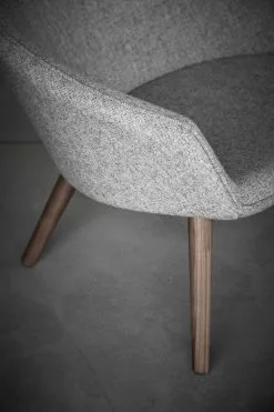 Fredericia Poltrona Ditzel, Grigio Chiaro - Noce Laccato -Sedie negozio Ditzel Lounge 0144