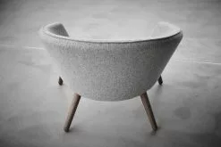Fredericia Poltrona Ditzel, Grigio Chiaro - Noce Laccato -Sedie negozio Ditzel Lounge 0159