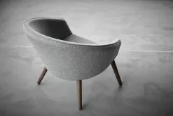 Fredericia Poltrona Ditzel, Grigio Chiaro - Noce Laccato -Sedie negozio Ditzel Lounge 0165