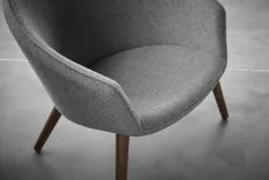 Fredericia Poltrona Ditzel, Grigio Chiaro - Noce Laccato -Sedie negozio Ditzel Lounge 0174