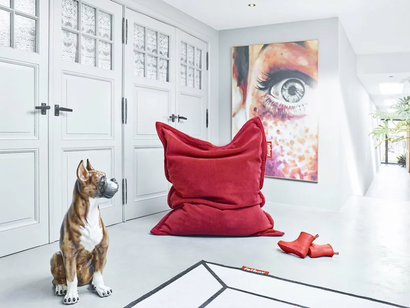 Fatboy Poltrona Sacco Original Slim Teddy, Rossa 3 Fatboy Poltrona Sacco Original Slim Teddy, Rossa - immagine 3