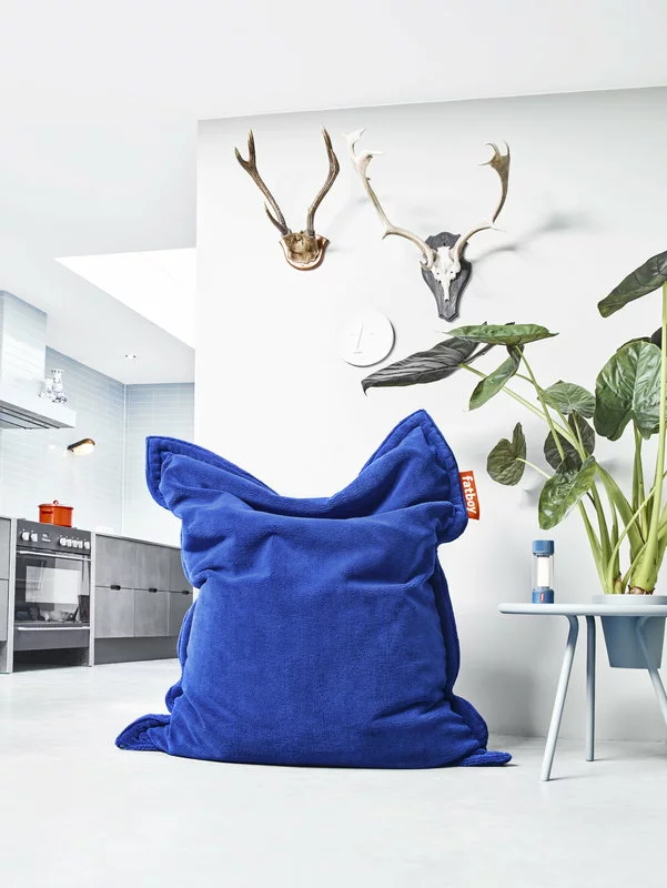 Fatboy Poltrona Sacco Original Slim Teddy, Blu Scuro 2 Fatboy Poltrona Sacco Original Slim Teddy, Blu Scuro - immagine 2