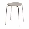 Fritz Hansen Sgabello Dot, Pelle Grigia - Cromo