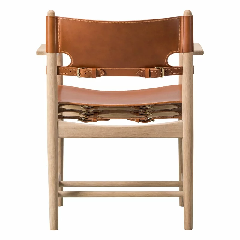 Fredericia The Spanish Dining Chair Con Braccioli, Pelle Cognac 3 Fredericia The Spanish Dining Chair Con Braccioli, Pelle Cognac - immagine 3