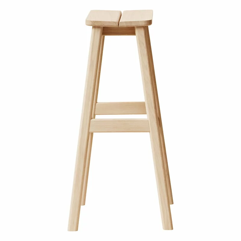 Form & Refine Sgabello Da Bar Angle 75 Cm, Rovere Oliato Bianco 3 Form & Refine Sgabello Da Bar Angle 75 Cm, Rovere Oliato Bianco - immagine 3