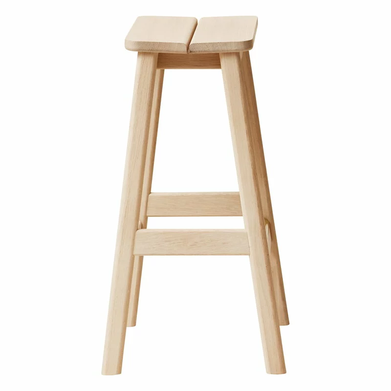 Form & Refine Sgabello Da Bar Angle 65 Cm, Rovere Oliato Bianco 3 Form & Refine Sgabello Da Bar Angle 65 Cm, Rovere Oliato Bianco - immagine 3