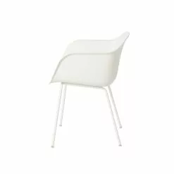 Muuto Sedia Fiber, Gambe In Tubolare, Bianca -Sedie negozio Fiber chair tubebase Natural white side 2815029