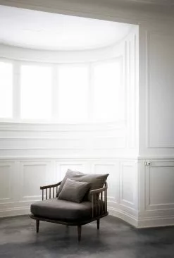 &Tradition Poltrona Fly SC1, Rovere Affumicato - Hot Madison 093 -Sedie negozio Fly Lounge