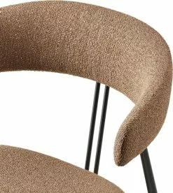 Gubi Sedia Violin, Interamente Rivestita, Around Bouclé 032 5 Gubi Sedia Violin, Interamente Rivestita, Around Bouclé 032 -Sedie negozio Gubi 2023 DTL Violin Dining Chair FullyUpholstered Black Matt Around Boucl Dedar 032 Standard