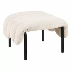 Hem Poggiapiedi Puffy, Naturale - Acciaio Grigio Nero