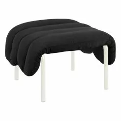 Hem Poggiapiedi Puffy, Antracite - Acciaio Crema