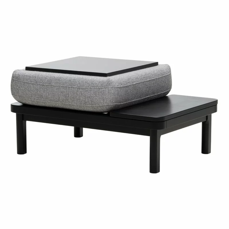 Lundia Poggiapiedi Hetki, Base Nera - Muru 470 Grigio 2 Lundia Poggiapiedi Hetki, Base Nera - Muru 470 Grigio - immagine 2