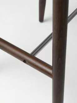 Massproductions Sgabello Da Bar Icha, 65 Cm, Faggio Tinto Noce -Sedie negozio IC DIH 02