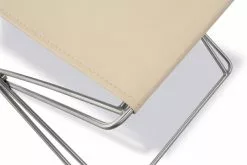 Fredericia Sgabello Pieghevole JG, Acciaio Spazzolato - Pelle Naturale -Sedie negozio JG 6565 leather90 detail 6