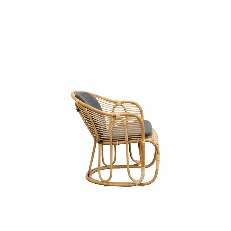 Sika-Design Poltrona Swing, Rattan Naturale - Grigio Scuro 4 Sika-Design Poltrona Swing, Rattan Naturale - Grigio Scuro - immagine 4