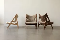 Menu Poltrona Knitting Chair, Noce - Pelle Di Pecora Sahara -Sedie negozio KNITF5 TM