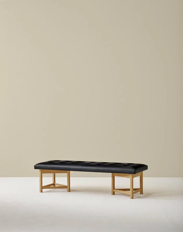 Ornäs Panca Kolmiojalka, 180 Cm, Rovere - Pelle Nera 2 Ornäs Panca Kolmiojalka, 180 Cm, Rovere - Pelle Nera - immagine 2