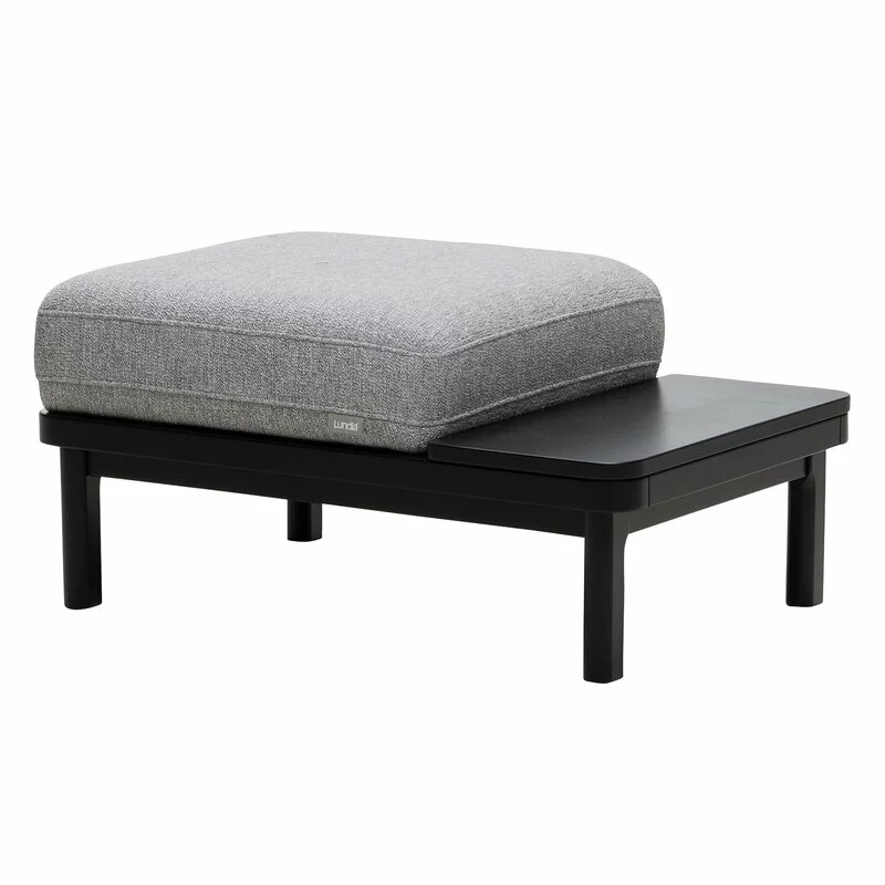 Lundia Poggiapiedi Hetki, Base Nera - Muru 470 Grigio 1 Lundia Poggiapiedi Hetki, Base Nera - Muru 470 Grigio