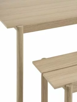 Muuto Panca Linear Wood 170 X 34 Cm, Rovere -Sedie negozio Linear wood oak table 200 detail 9 Muuto 5000x6667 hi res