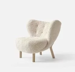 &Tradition Poltrona E Pouf Little Petra, Moonlight - Rovere Oliato Bianco -Sedie negozio Little Petra VB1 Oak Sheepskin Moonlight TR69112914 VS 3