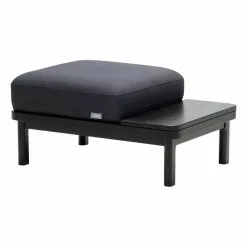 Lundia Poggiapiedi Hetki, Base Nera - Greenway Plain 020 Grigio Scuro