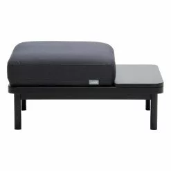 Lundia Poggiapiedi Hetki, Base Nera - Greenway Plain 020 Grigio Scuro 6 Lundia Poggiapiedi Hetki, Base Nera - Greenway Plain 020 Grigio Scuro -Sedie negozio Lundia Hetki Greenway020 black angle