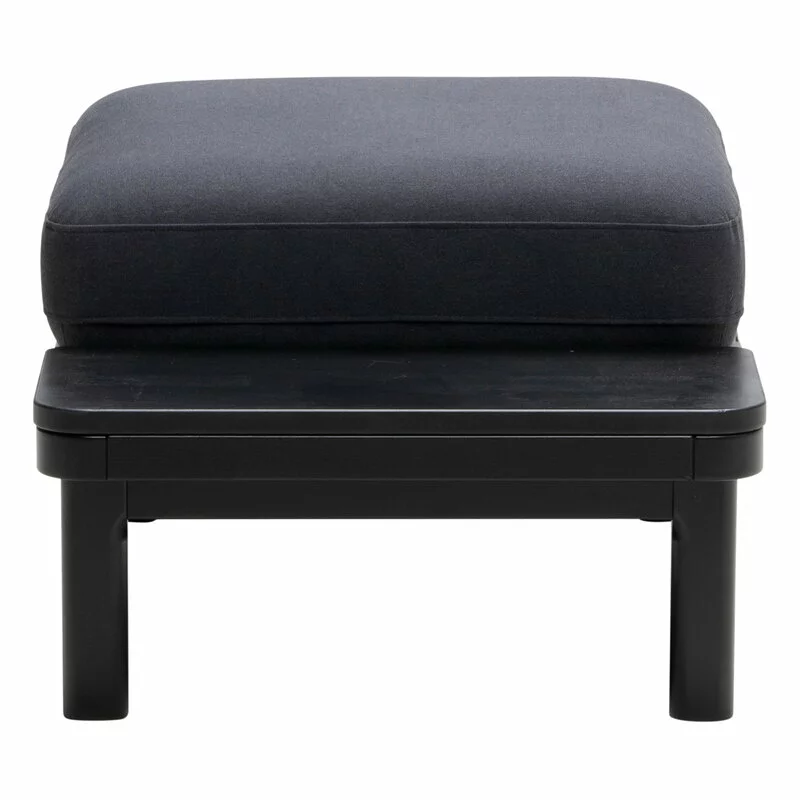 Lundia Poggiapiedi Hetki, Base Nera - Greenway Plain 020 Grigio Scuro 2 Lundia Poggiapiedi Hetki, Base Nera - Greenway Plain 020 Grigio Scuro - immagine 2